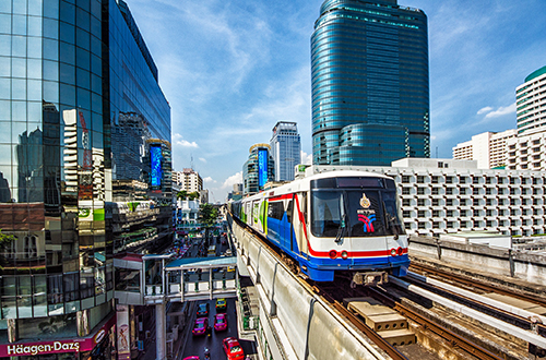 Bangkok sky train Sukhumvit Rd, Bangkok