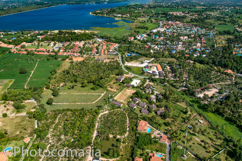 Laem Chaabang Port photo from the air,Thailand