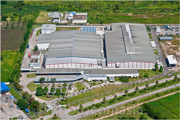 Aerial photography, factory in Thailand