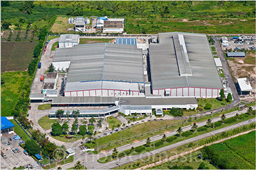 Aerial photography, factory in Thailand