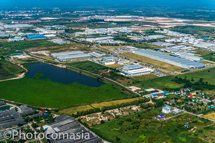 Aerial photography of Port of Laem Chabang, Thailand