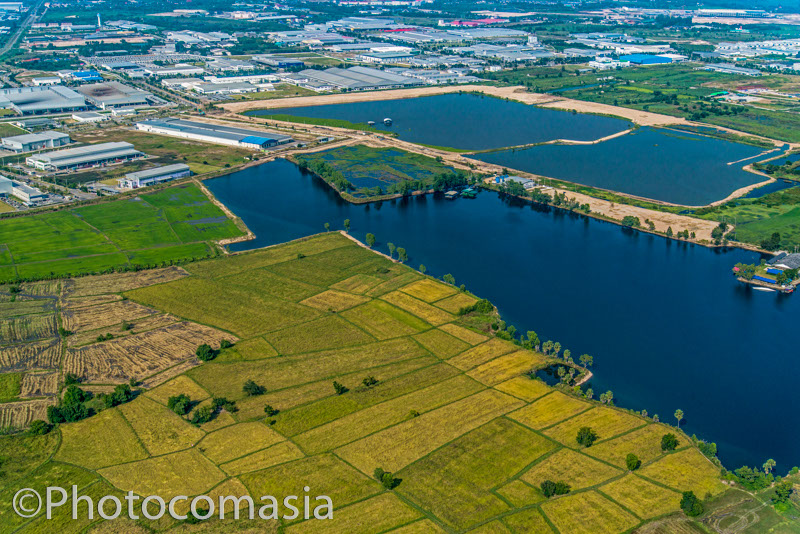 Laem Chaabang Port photo from the air,Thailand