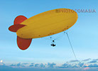 Medium size camera Attached to Blimp For areal photography
