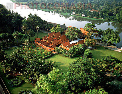 Aerial photo of Tourist Resort and hotel with Golf  club