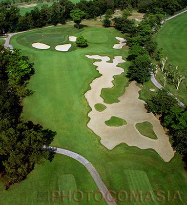  Aerial Photo of golf club hole number 14