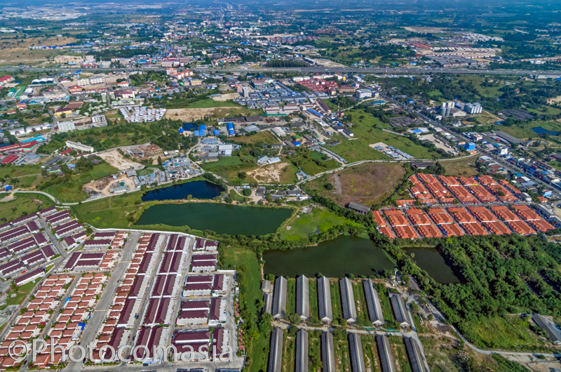Laem Chaabang Port photo from the air,Thailand
