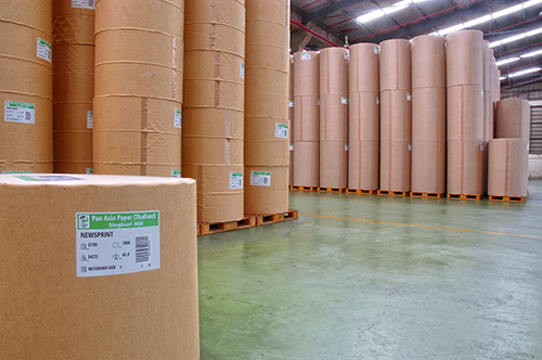 Storage in the paper factory Paper factory storage In Thailand