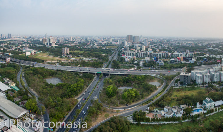 Laem Chaabang Port photo from the air,Thailand
