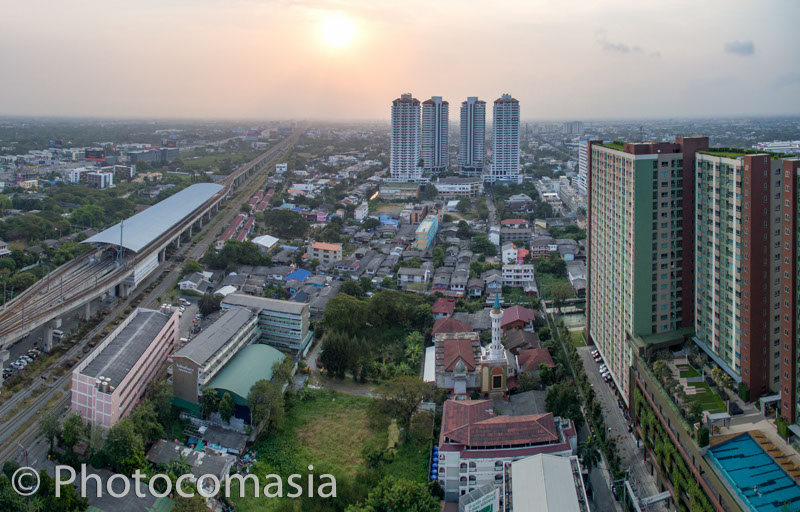 Laem Chaabang Port photo from the air,Thailand