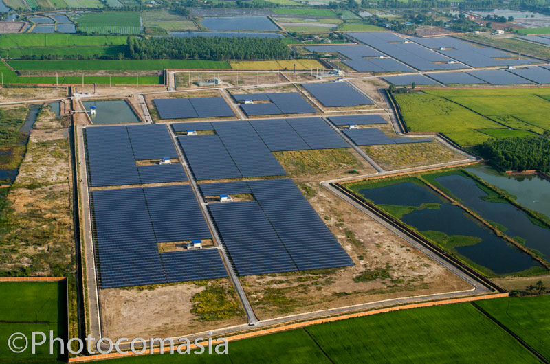 Laem Chaabang Port photo from the air,Thailand