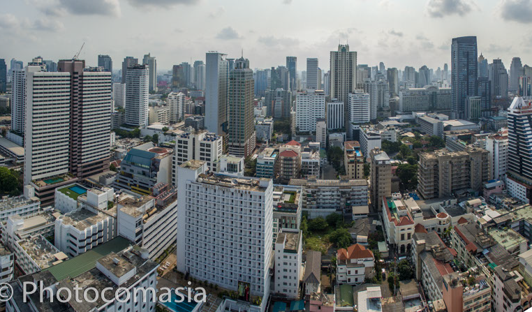 Laem Chaabang Port photo from the air,Thailand