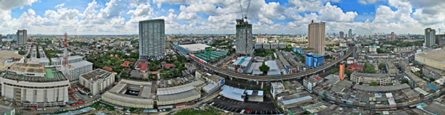 View from Q.House Condo, Sukhumvit 79 - Bangkok 360° Panorama