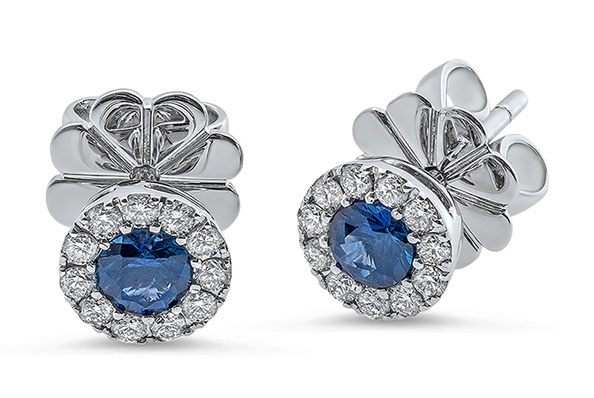 Diamond earrings Shut up on the White background