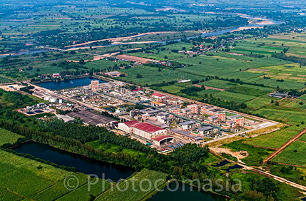 aerial photography of&nbsp; Ajinomoto Manufacture in Thailand